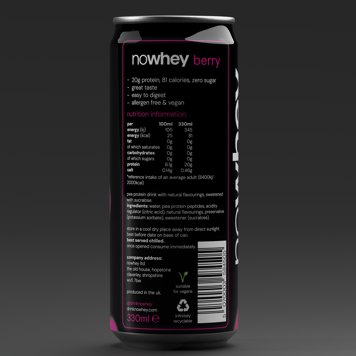 nowhey berry - 12 x 330ml