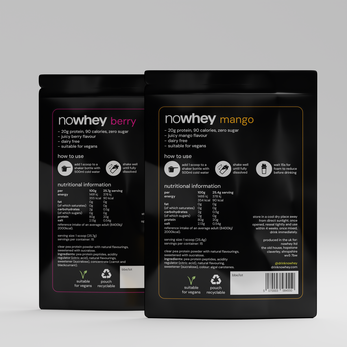 nowhey powder - mixed bundle 2 x 15 servings